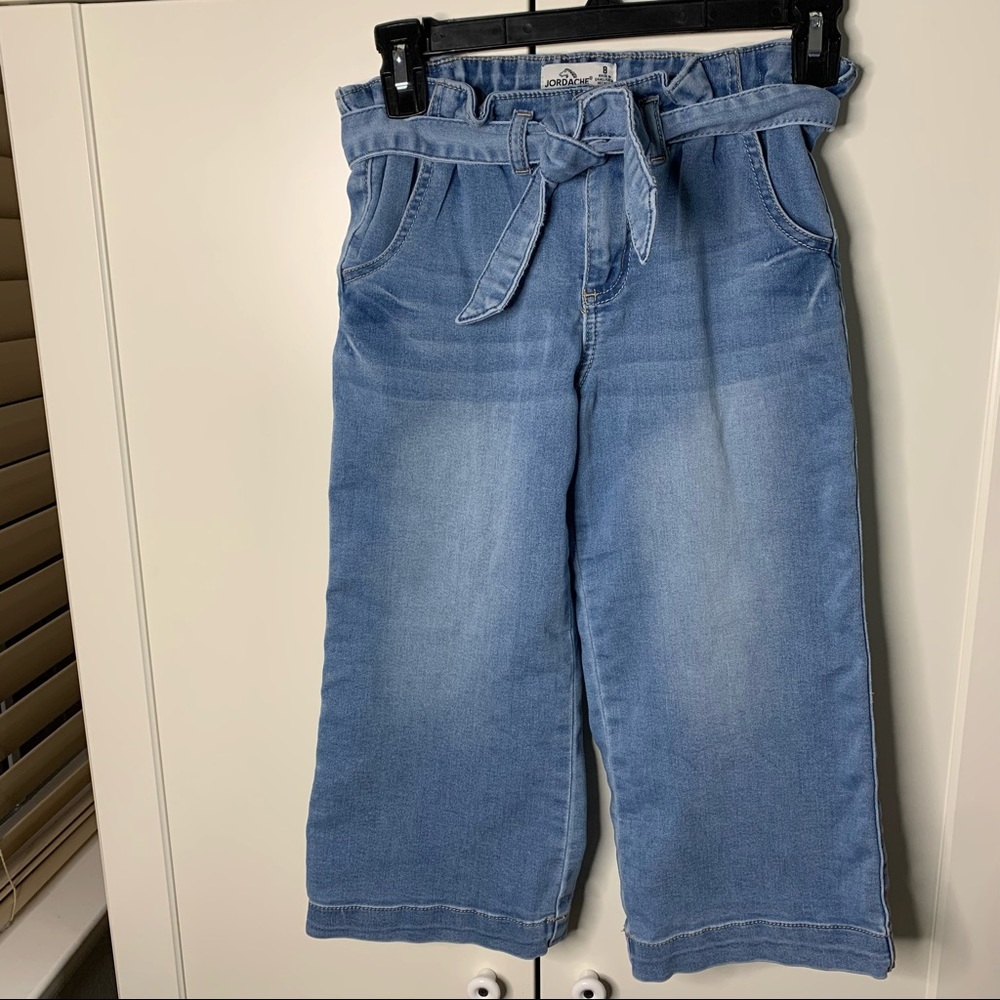 Girl’s Jordache Wide Leg Belted Jeans